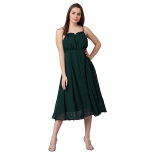 PANIT Women Fit and Flare Midi Dress PANIT Women Fit and Flare Midi Dress