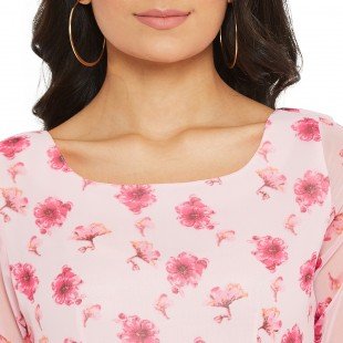 Women Pink Floral Printed Maxi dress Women Pink Floral Printed Maxi dress