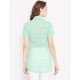 Sea green printed shrug as shirt style Sea green printed shrug as shirt style