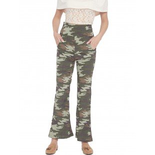 Women's milatray print bootcut high waist trouser  Women's milatray print bootcut high waist trouser
