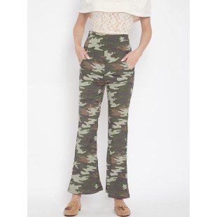 Women's milatray print bootcut high waist trouser  Women's milatray print bootcut high waist trouser