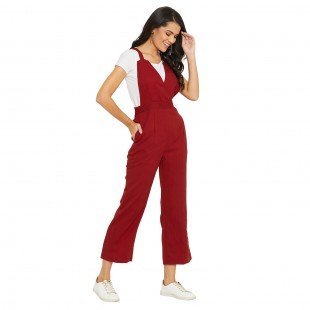 Women's Maroon Jumpsuit Women's Maroon Jumpsuit
