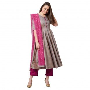 Women Flared Kurta And Pants Set Women Flared Kurta And Pants Set
