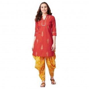 Women Straight Kurta And Patiala Set Women Straight Kurta And Patiala Set