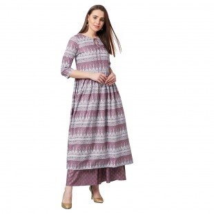 Women Anarkali Kurta And Palazzo Set Women Anarkali Kurta And Palazzo Set