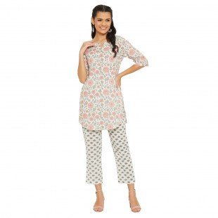 White Printed Co-ords Set  White Printed Co-ords Set