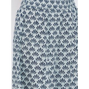 Women Blue Printed Flared Palazzos (PANI432) Women Blue Printed Flared Palazzos (PANI432)