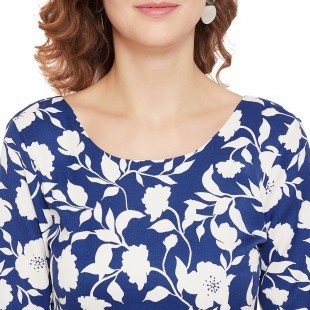 Women Blue Printed Maxi Dress Women Blue Printed Maxi Dress