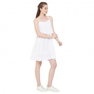Women's Fit and Flare Midi Length Dress