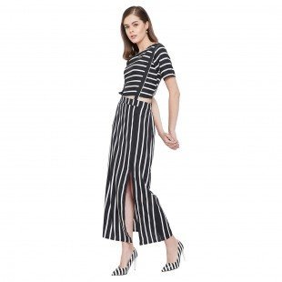 Women's Fit and Flare Midi Length Skirt and top