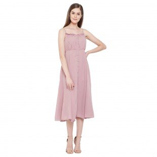 Women's Fit and Flare Midi Length Dress Women's Fit and Flare Midi Length Dress