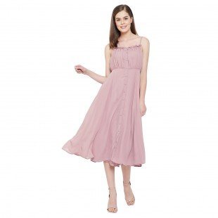 Women's Fit and Flare Midi Length Dress Women's Fit and Flare Midi Length Dress