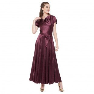 Women's Fit and Flare Midi Length Dress