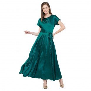 Women's Fit and Flare Midi Length Dress
