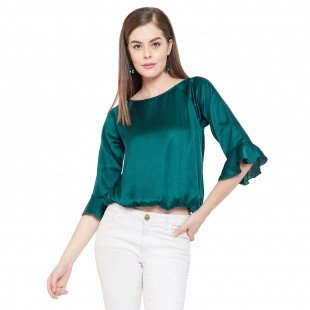 Women's Satin Fabric Regular Tops Women's Satin Fabric Regular Tops