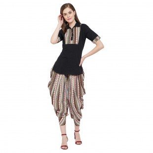 Women's Cotton Straight Kurta and Dhoti Pant Set Women's Cotton Straight Kurta and Dhoti Pant Set
