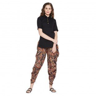 Women's Cotton Straight Kurta and Dhoti Pant Set Women's Cotton Straight Kurta and Dhoti Pant Set